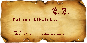 Mellner Nikoletta névjegykártya